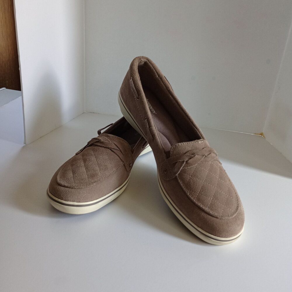 Keds Grasshopper Memory Deluxe Slip On Loafer Comfort Sz 8.5 Windsor Tan Suede
